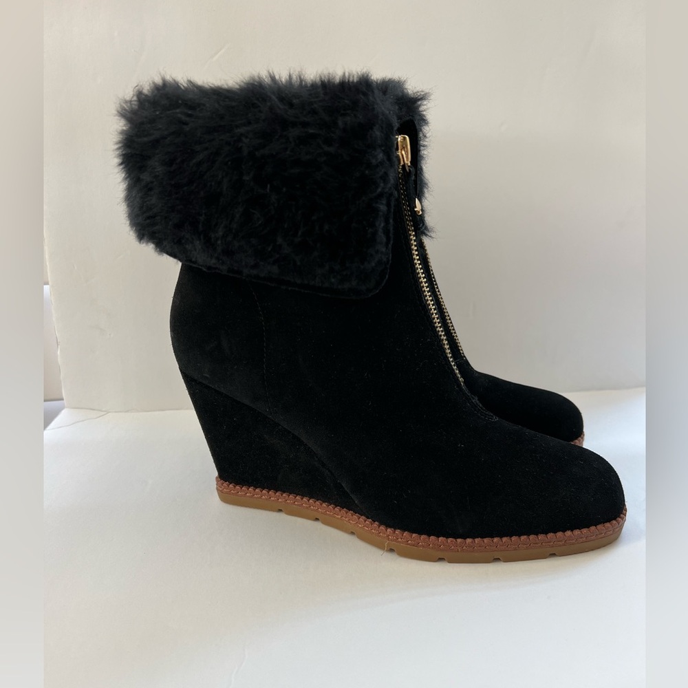 Kate spade stasia black suede boots